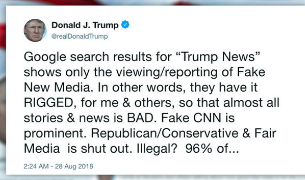  Do you agree with President Trump that Google search is 'rigged'