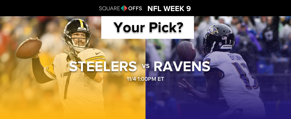Pittsburgh vs Baltimore - Who's your pick to win? #NFLWeek9