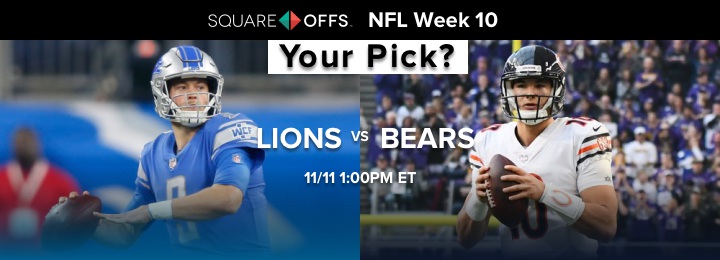 Detroit vs Chicago - Who's your pick to win? #NFLWeek10