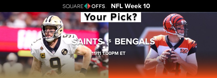 New Orleans vs Cincinnati - Who's your pick to win? #NFLWeek10