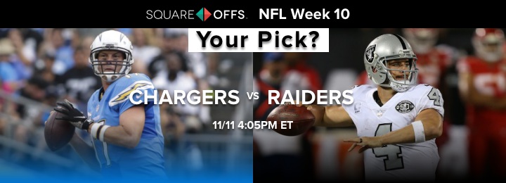 Los Angeles vs Oakland - Who's your pick to win? #NFLWeek10
