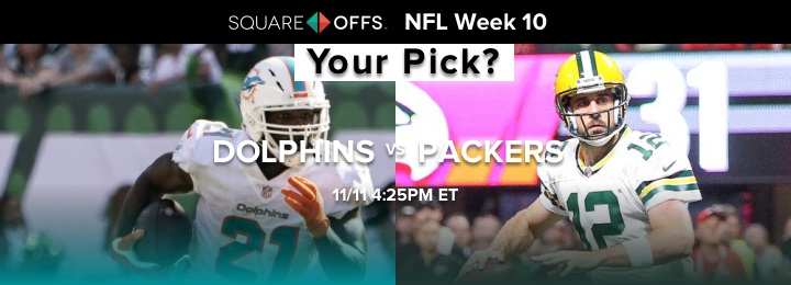 Miami vs Green Bay - Who's your pick to win? #NFLWeek10