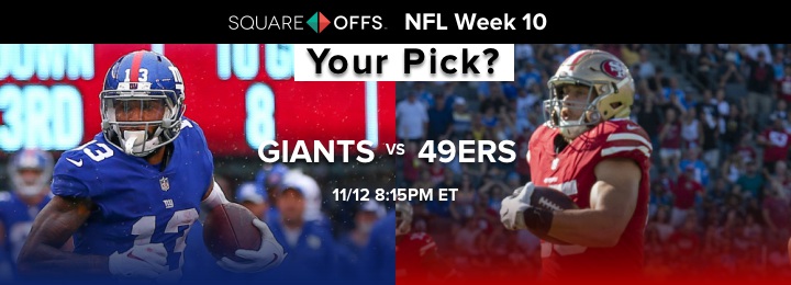 New York vs San Francisco - Who's your pick to win? #NFLWeek10