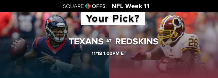 Houston vs Washington - Who's your pick to win? #NFLWeek11