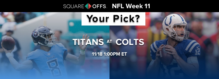 Tennessee vs Indianapolis - Who's your pick to win? #NFLWeek11