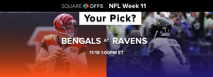 Cincinnati vs Baltimore - Who's your pick to win? #NFLWeek11