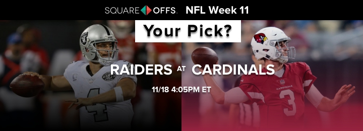 Oakland vs Arizona - Who's your pick to win? #NFLWeek11