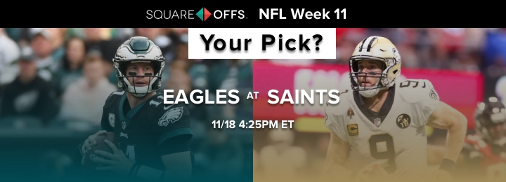 Philadelphia vs New Orleans - Who's your pick to win? #NFLWeek11