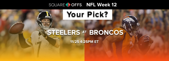 Pittsburgh vs Denver - Who's your pick to win? #NFLWeek12