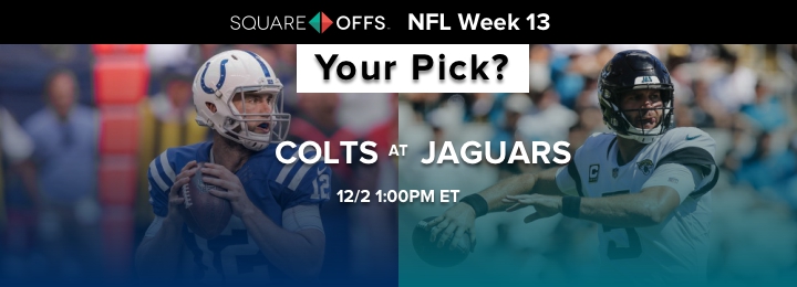Indianapolis vs Jacksonville - Who's your pick to win? #NFLWeek13