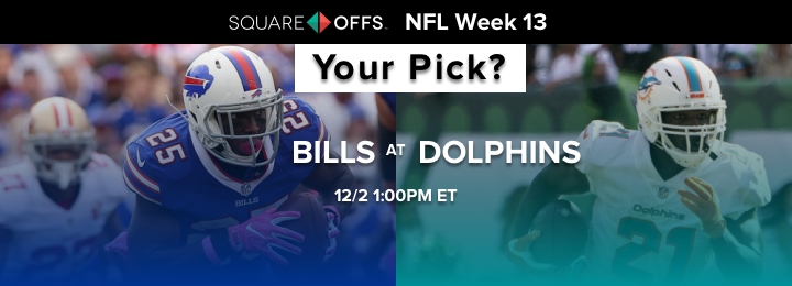 Buffalo vs Miami - Who's your pick to win? #NFLWeek13