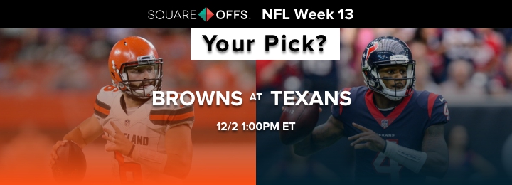 Cleveland vs Houston - Who's your pick to win? #NFLWeek13
