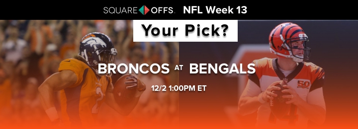 Denver vs Cincinnati - Who's your pick to win? #NFLWeek13