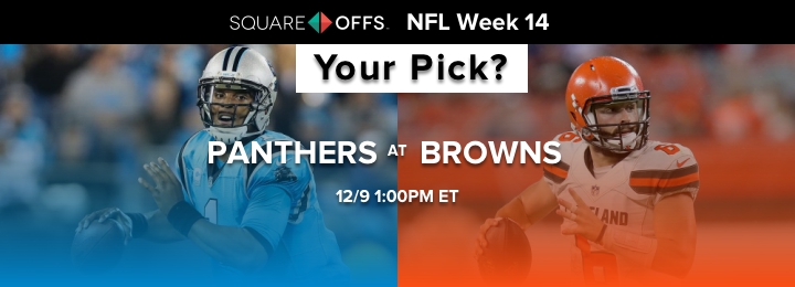 Carolina vs Cleveland - Who's your pick to win? #NFLWeek14