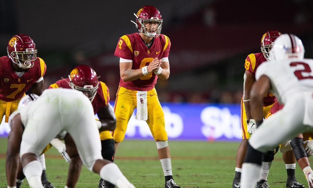 How many yards will Kedon Slovis throw for against Colorado?
