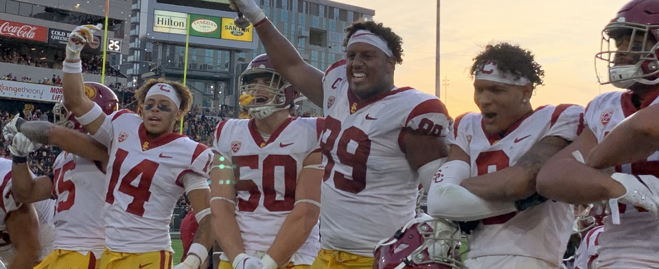 What was the play of the game in USC's win over ASU?