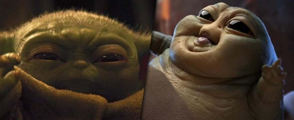 Yoda or Jabba: Which baby version is cuter?