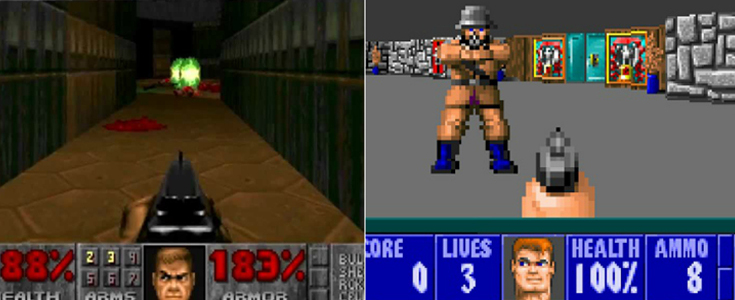 2 FPS games shaped the entire genre, but which is better?  Wolfenstein 3D or Doom?
