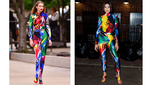 Who wore this wild Versace catsuit better? 