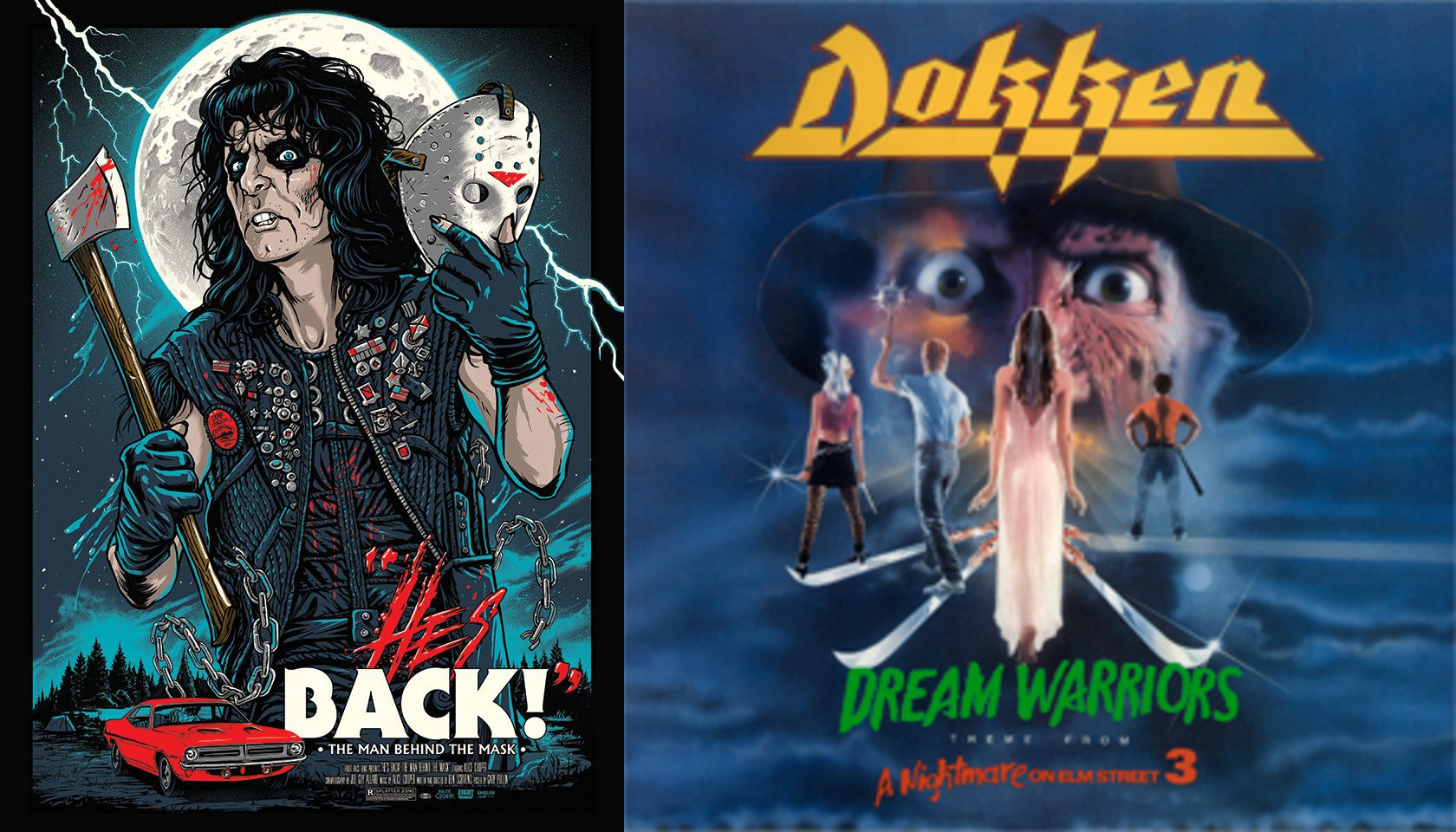 The better tie-in song to a horror movie, Alice Cooper's "He's Back" or Dokken's "Dream Warriors"?