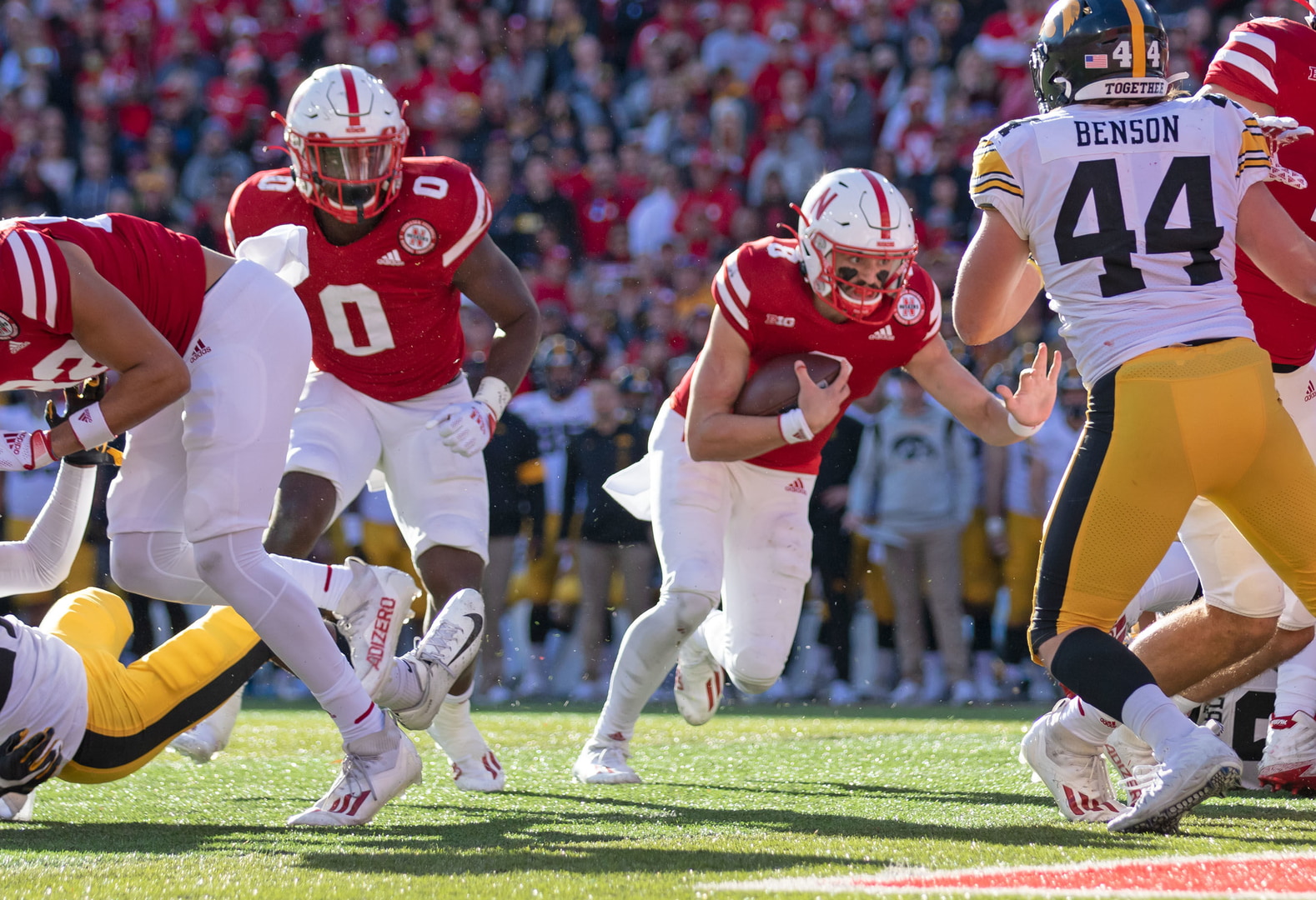 What is Nebraska's best chance for a win: At home vs. Wisconsin or on the road vs. Iowa?