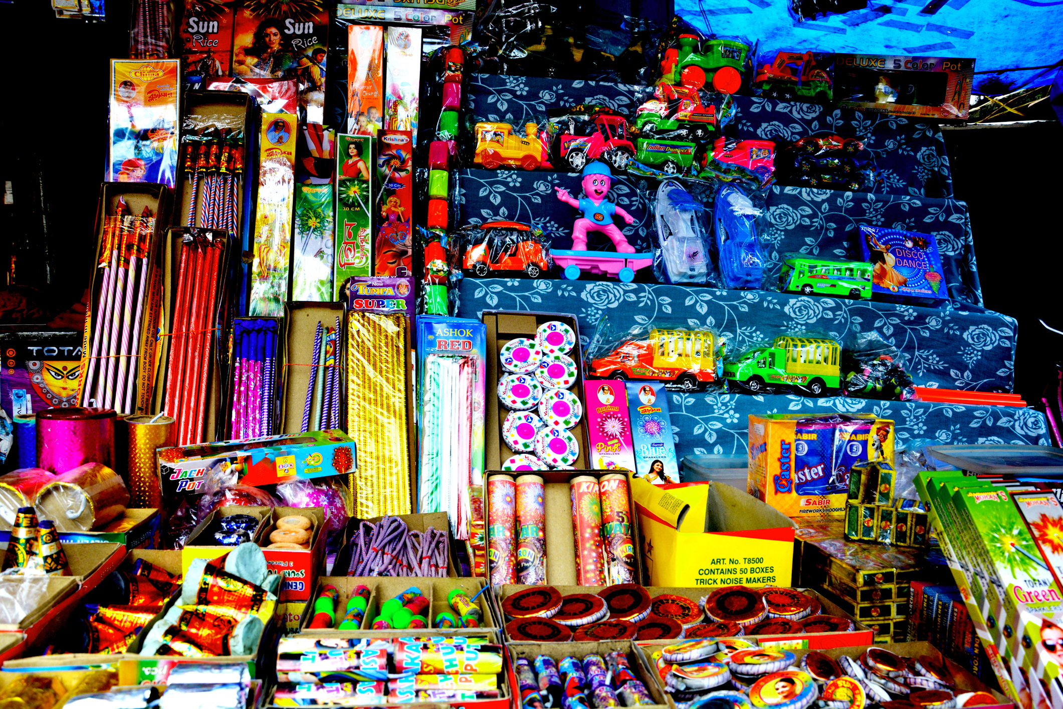 Does your family buy a lot of fireworks on Fourth of July or keep it light? 