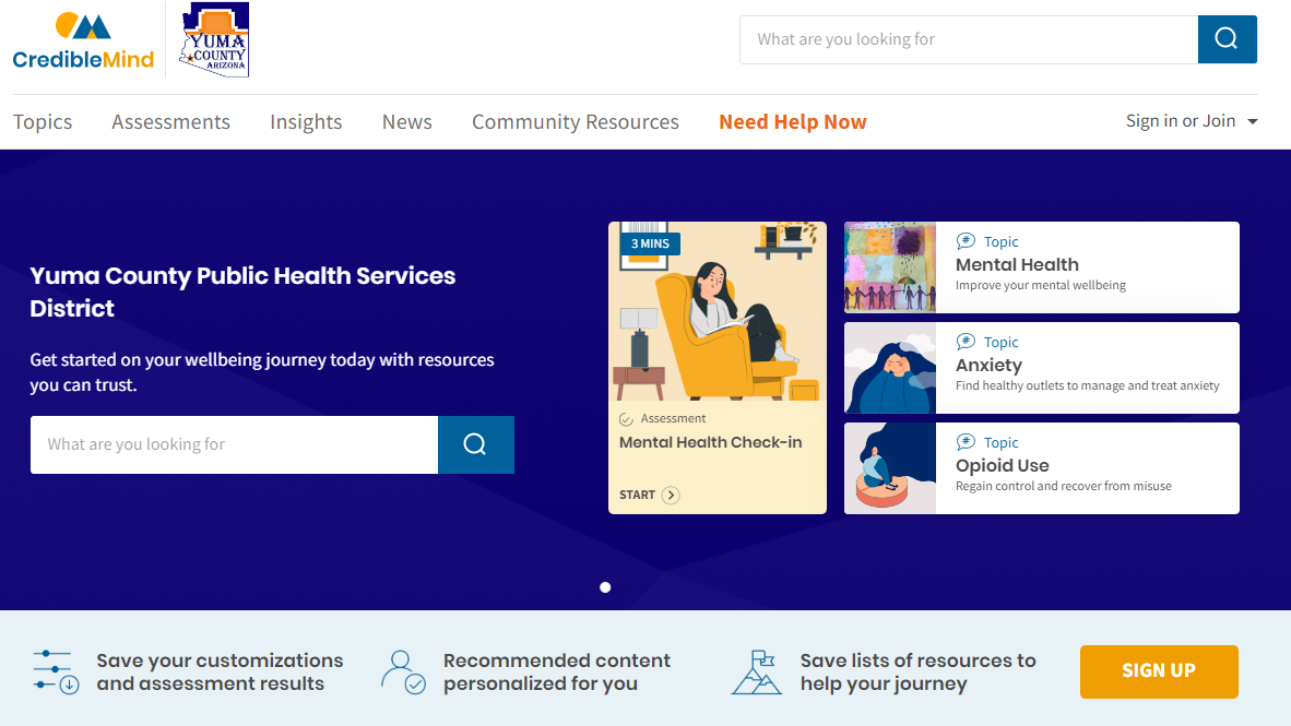 Would you use Yuma County's new mental health resources website?