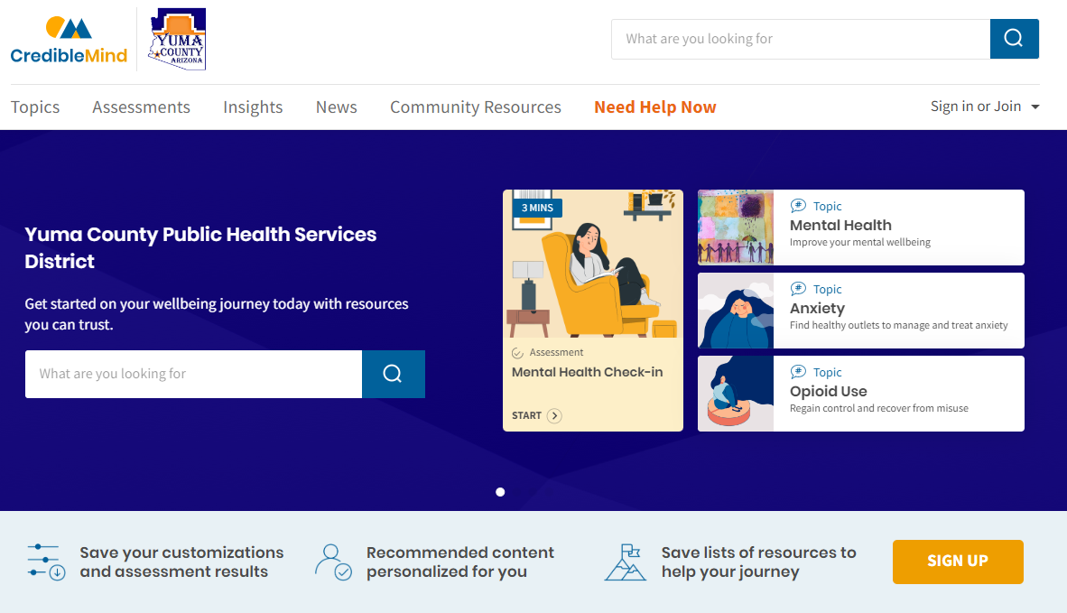 Would you use Yuma County's new mental health resources website?