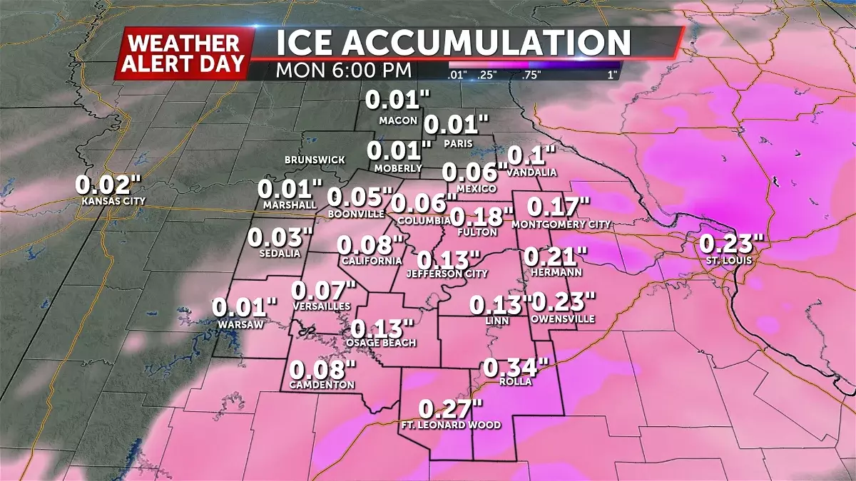 Are you staying home on Monday because of the freezing rain?