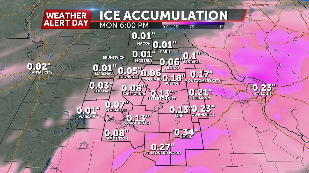 Are you staying home on Monday because of the freezing rain?