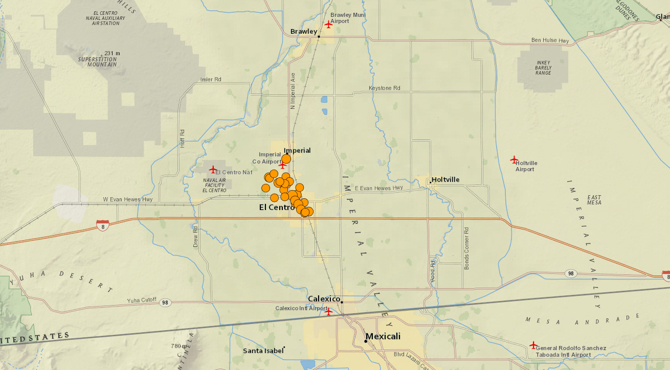 Did you feel the earthquake activity in El Centro?