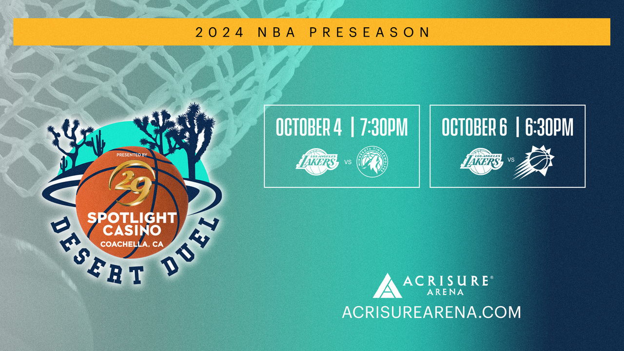 Are you going to the Lakers' games at Acrisure Arena this weekend?