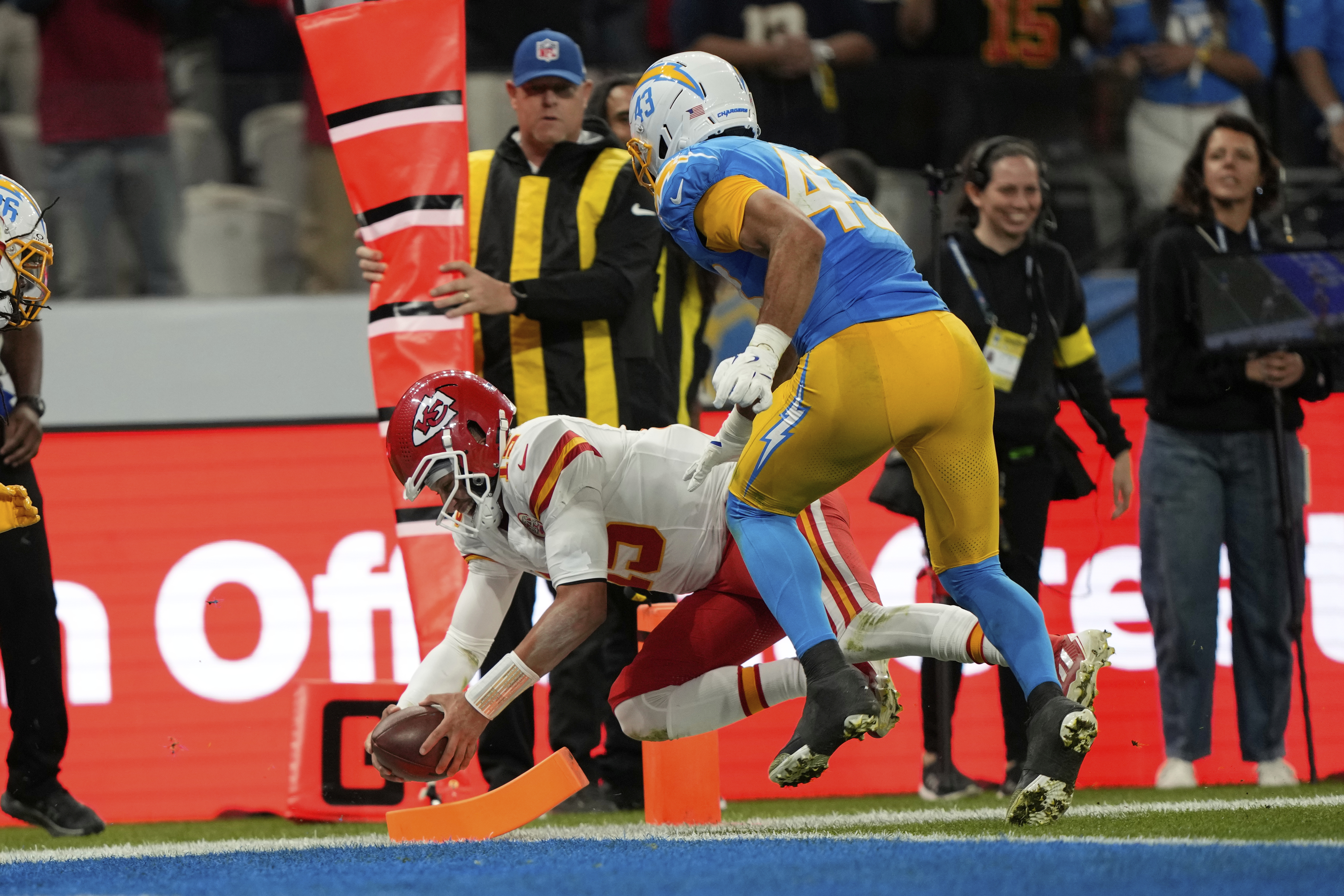 Were you disappointed by the Chiefs' performance in their game against the Chargers?