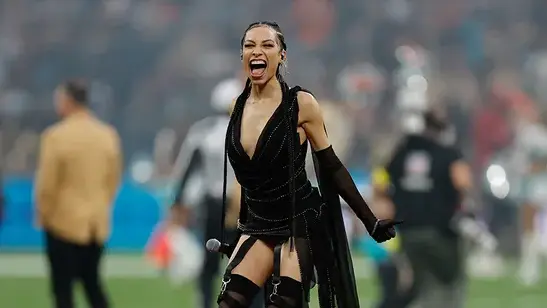 Was Karina Pasian’s outfit was too much for the National Anthem?