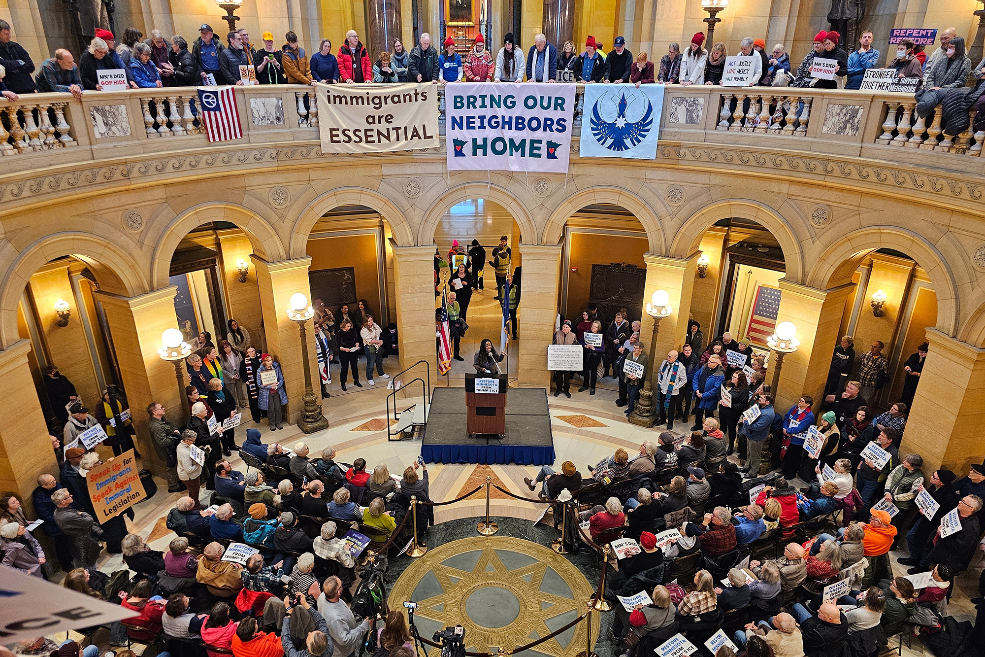 Do you support the new DHS order regarding legal refugees in the U.S.? 