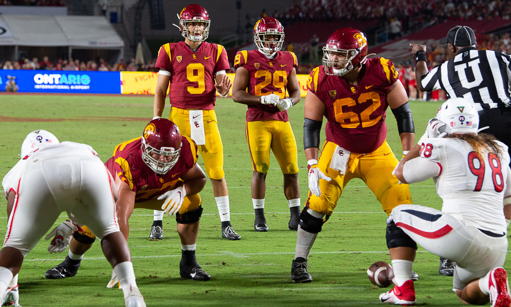 How many passing yards will Kedon Slovis have against BYU?