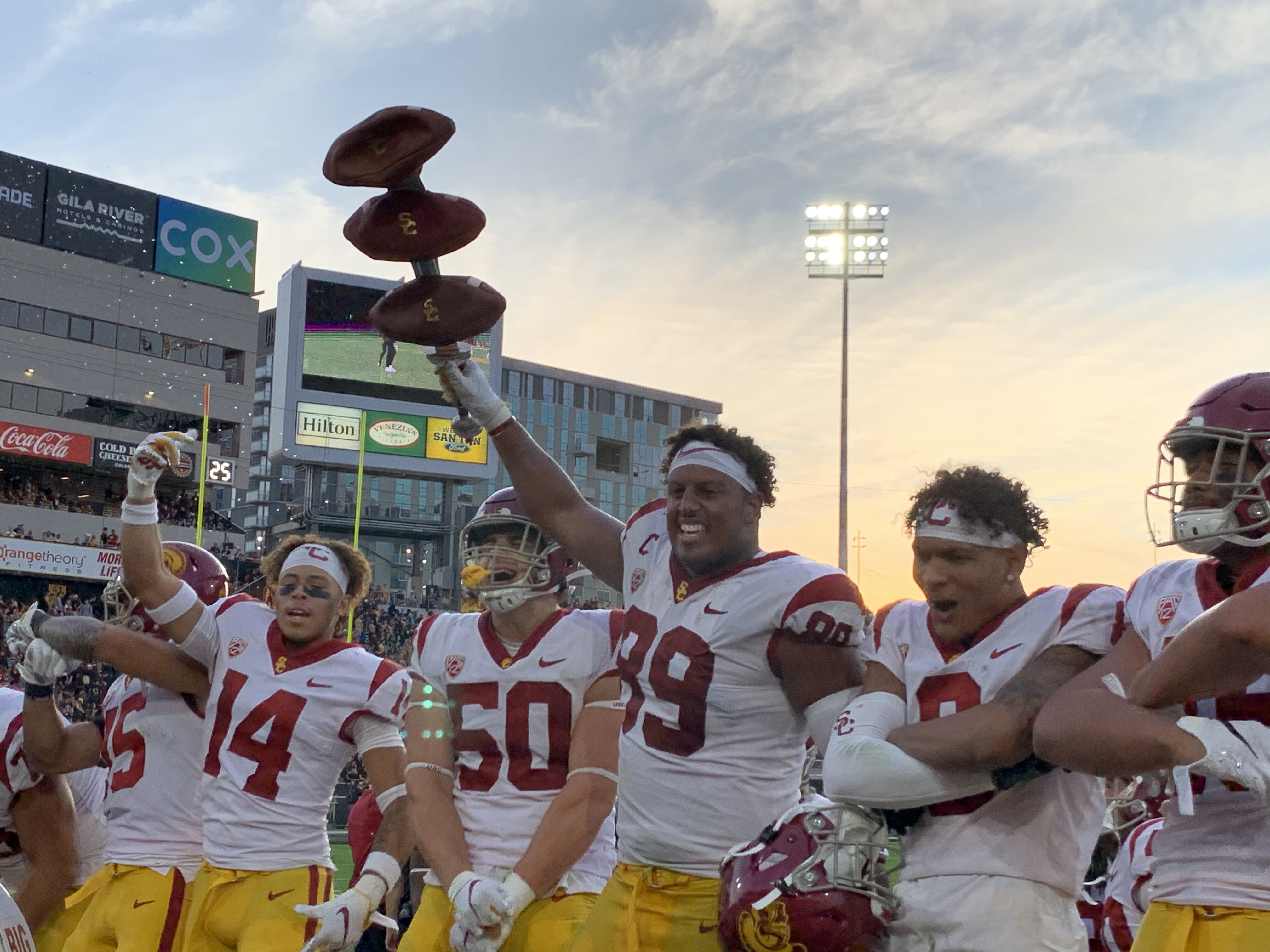What was the play of the game in USC's win over ASU?
