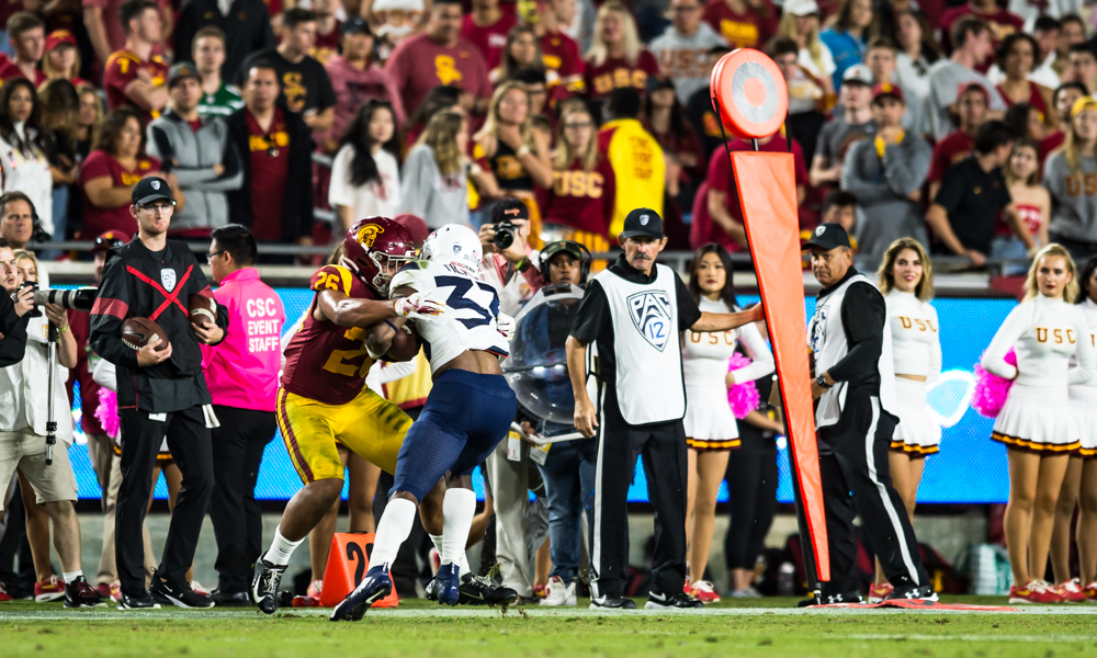 Who was the player of the game against Arizona?
